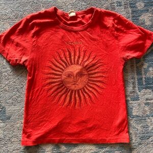 Urban Outfitters Orange Graphic Baby Tee